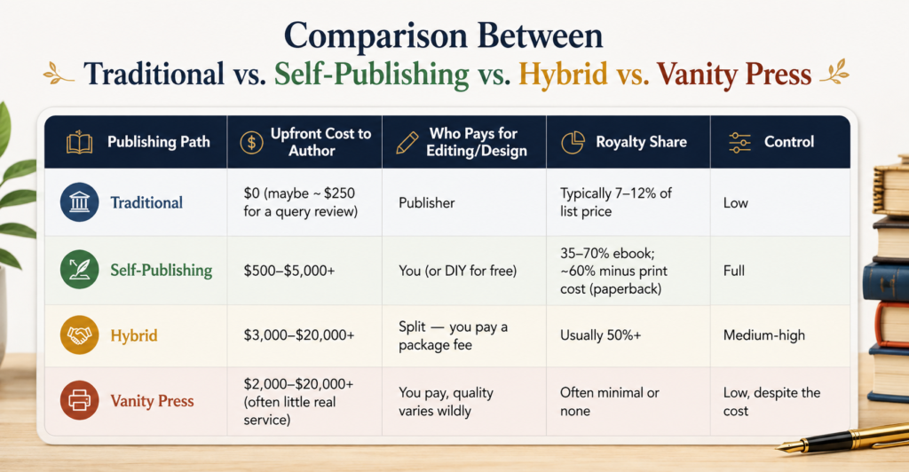 publishing path comparison 